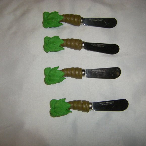 Spreader Knife by Boston Warehouse Stainless Steel Palm Trees *Set of 4*